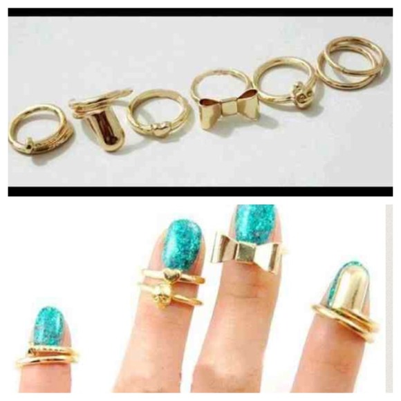 7Pcs NEW MIDI RINGS SET - Picture 3 of 4