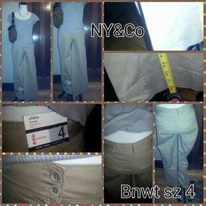 Bnwt NY&Co khaki chino's sz 4!!!