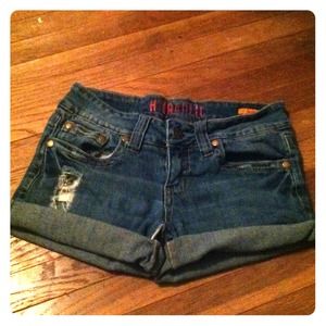 Roll up jean shorts.