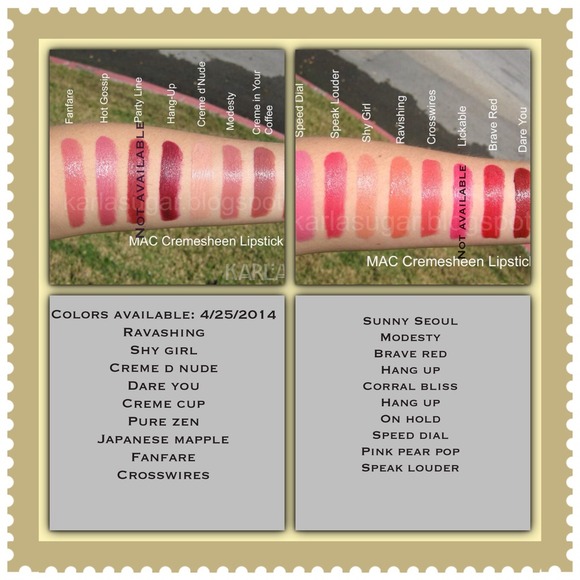 M.A.C 💯authentic lipsticks /brand new w boxes💄