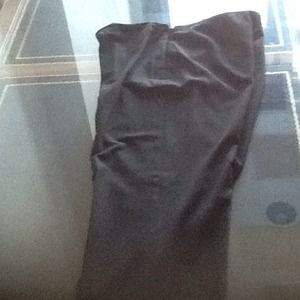 Black polyester, rayon stretch dress pants