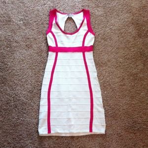 Charlotte Russe pink and white dress!