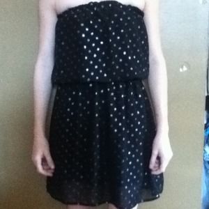 Black dress with white polka dots!!!:)