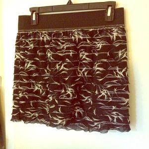 Free people black and white layered skirt