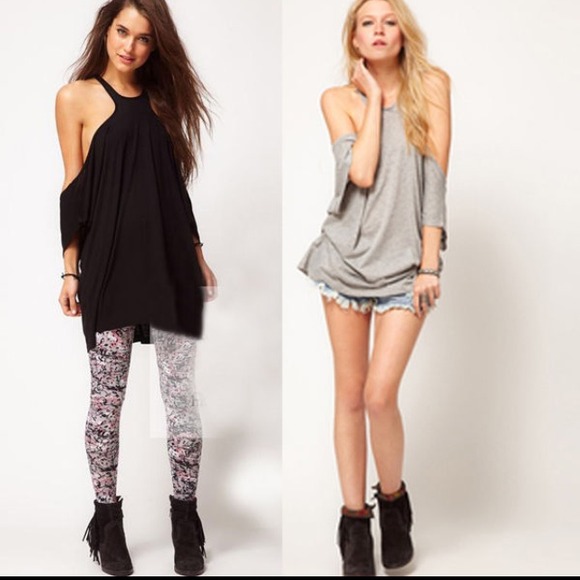 Cut out cold shoulder top