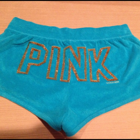 Victoria secret pink sequin bling terry short