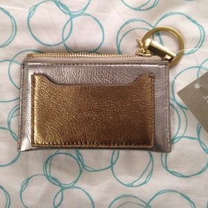 Metallic Leather Coin Pouch