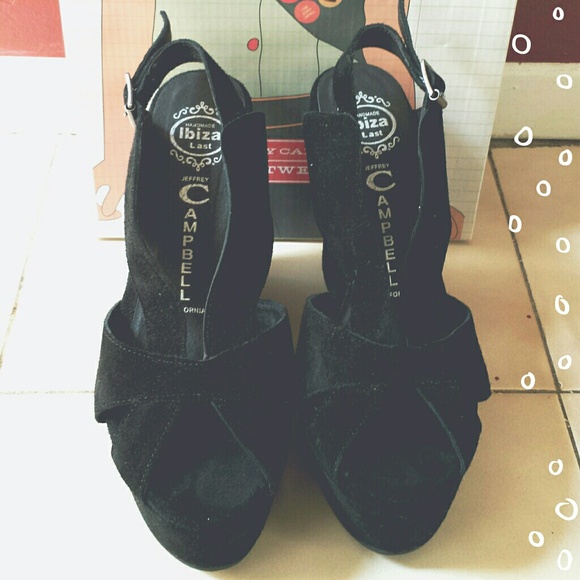 Jeffrey Campbell Mariel Wedges in Black