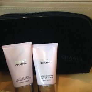 Chanel Bath Gel, Body Satin Cream & Makeup Bag