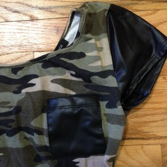 Army Print Crop Top by Foreign Exchange - Picture 3 of 4