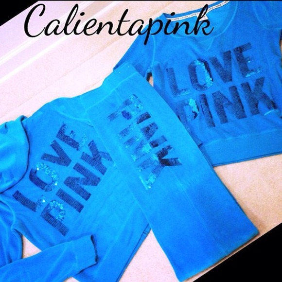 Victoria secret pink bling sequin velour