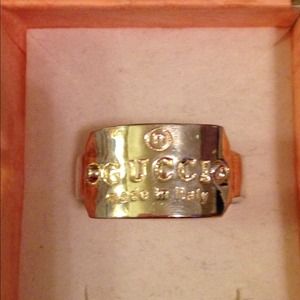 Authentic Gucci Sterling Silver Ring, size 6, New!
