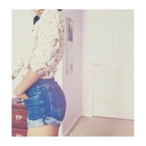 High Waisted Denim Shorts