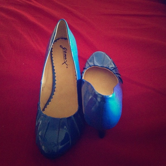 Shoes - Blue pumps/wedges *bundled*