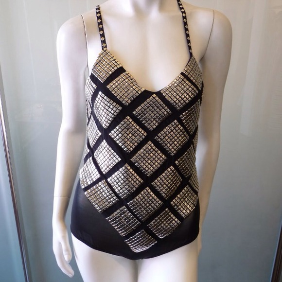 Sant'Angelo silver plated/mesh bodysuit