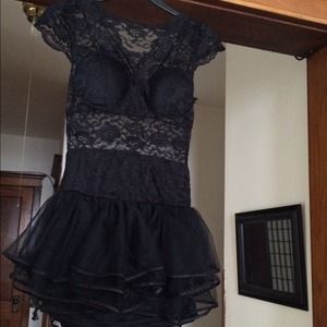 A black fun and sexy tutu dress