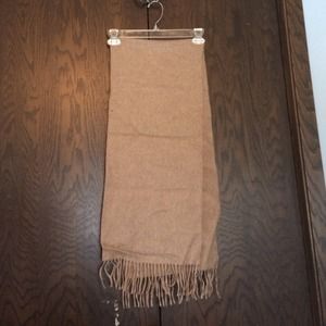 Tan Cashmere/Wool Blend Scarf