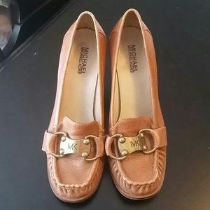 Michael Kors leather loafer wedge