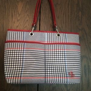 Ralph Lauren Red/Blue Small Tote