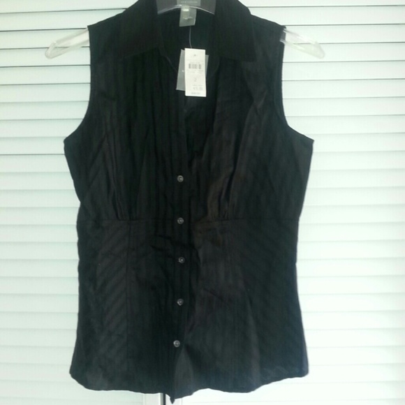 Ann Taylor size 2 Sleeveless Black Cotton top