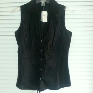 Ann Taylor size 2 Sleeveless Black Cotton top