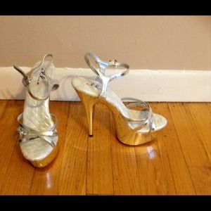 Ultra High Silver Heels