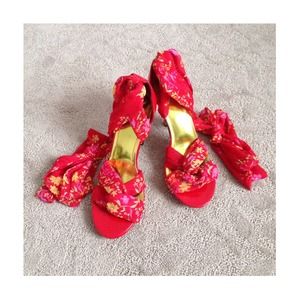 💃Red Vixen Wrap Heels