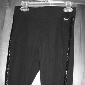vs pink leggings with sequins