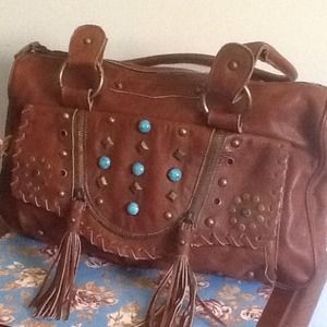 Dimoni cognac leather purse.