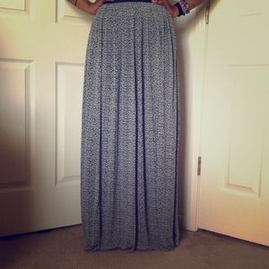 Maxi double slit skirt