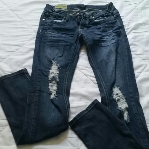 Straight leg jeans size 29 torn style