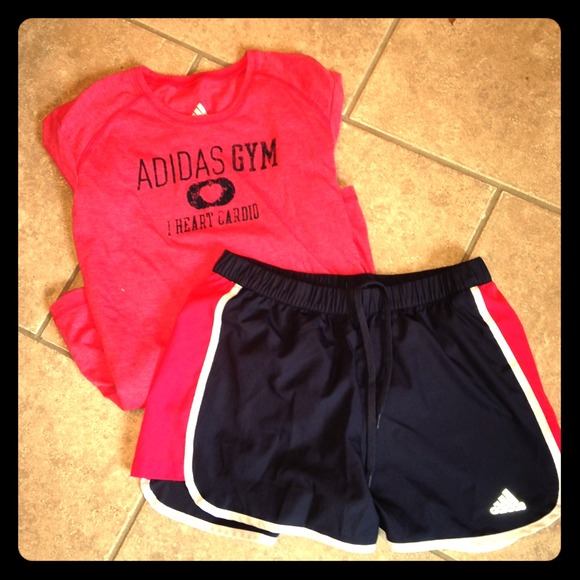 Mint Condition! Adidas running shirt & shorts
