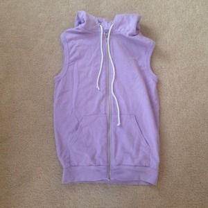 American Apparel Unisex Sleeveless Zip Hoodie