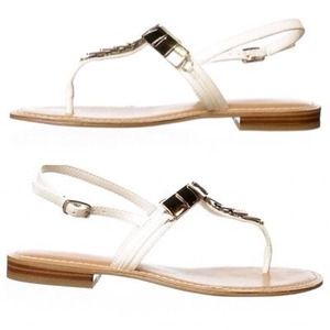 ‼️REDUCED‼️BCBG White Bop Thong Sandals