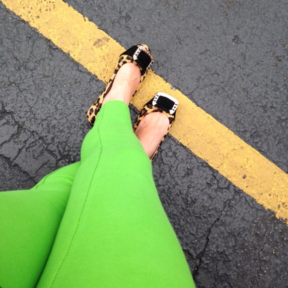 Leopard Buckle Flats