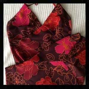 EXPRESS HALTER FLORAL DRESS