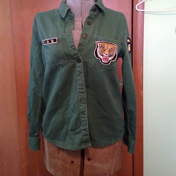 Green Army Patch Jacket