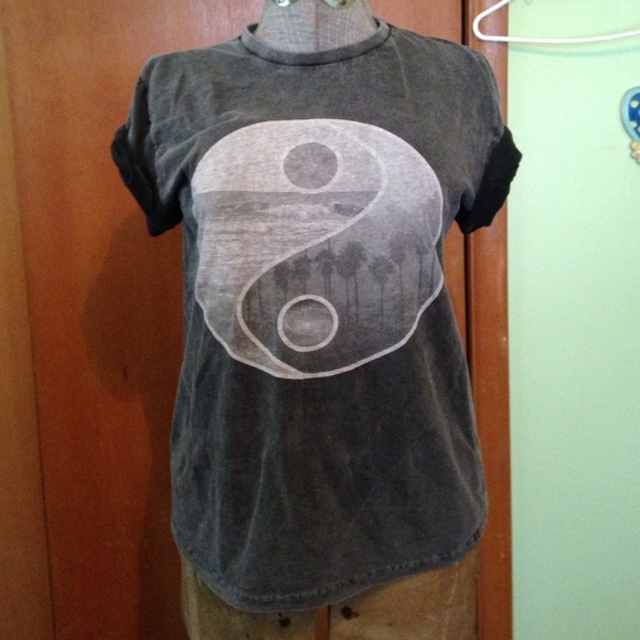 Charcoal Grey Yin Yang T-Shirt