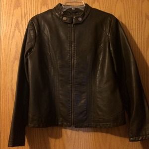 a.n.a. Leather bomber jacket