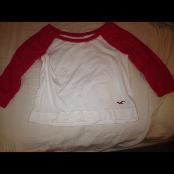 Hollister crop baseball Tee NWOT