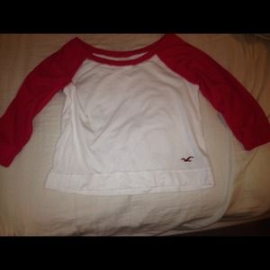 Hollister crop baseball Tee NWOT