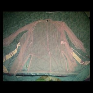 Light pink see-through robe