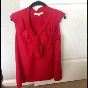 Ann Taylor Cherry Red with Necktie