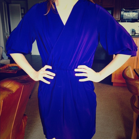 Amanda Uprichard indigo silk dress