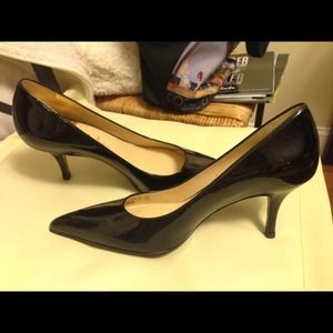 Cole Haan black patent leather pump, comfy NikeAir