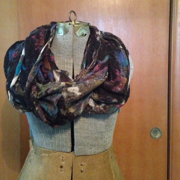 Multi-colored infinity scarf