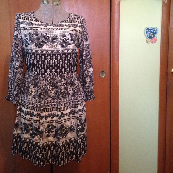 Floral Blue Baby Doll Dress