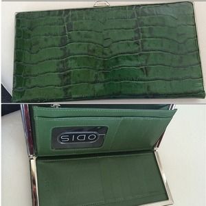 Authentic LODIS Snake Embossed Frame Clutch Wallet