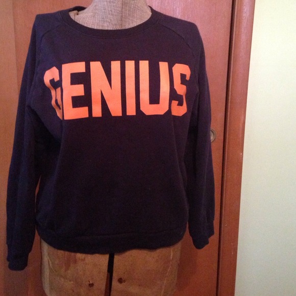 'Genius' Graphic Crew Neck