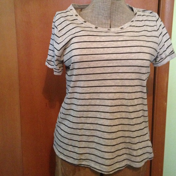 Grey shirt With Black Stripes